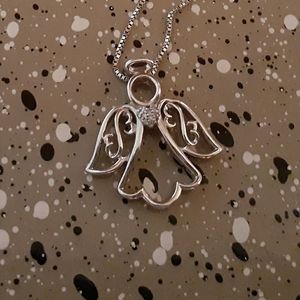 Sterling Silver Angel Pendant Necklace